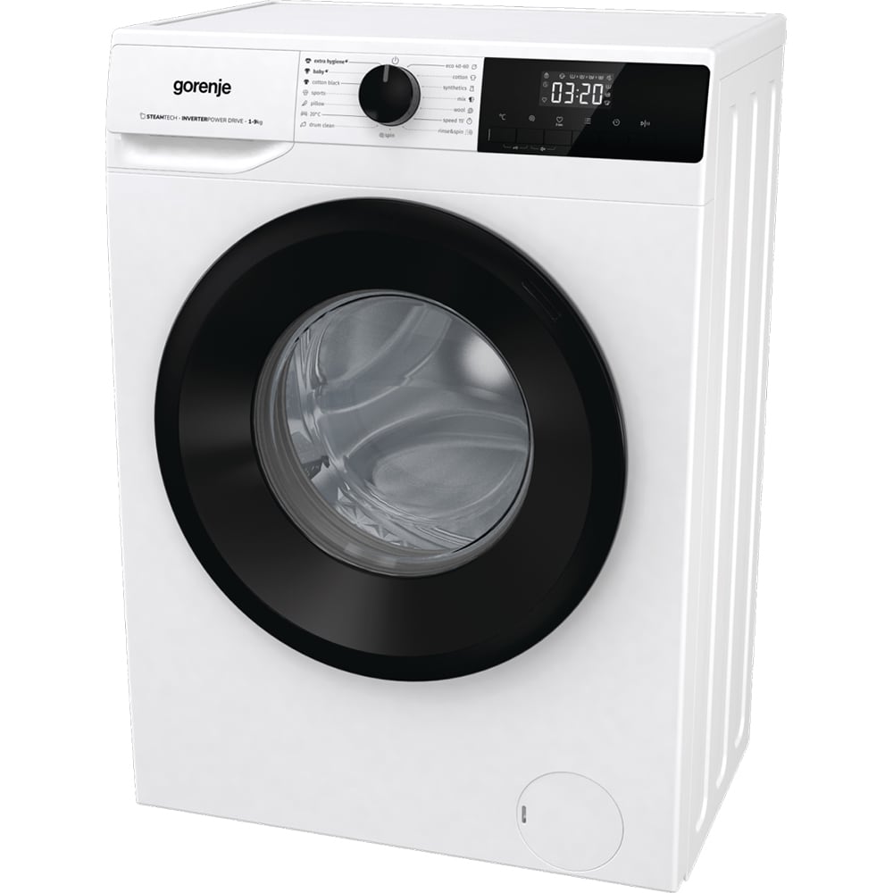 Masina de spalat rufe frontala GORENJE WNHPI94BS, SteamTech, 9 kg, 1400rpm, Clasa B, alb