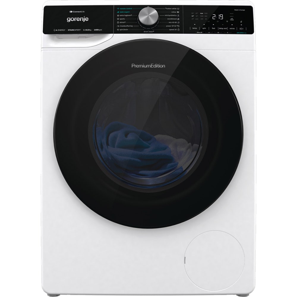 Masina de spalat rufe frontala GORENJE WNS1X4ARTWIFI, SteamTech, 10.5 kg, 1400rpm, Clasa A, alb