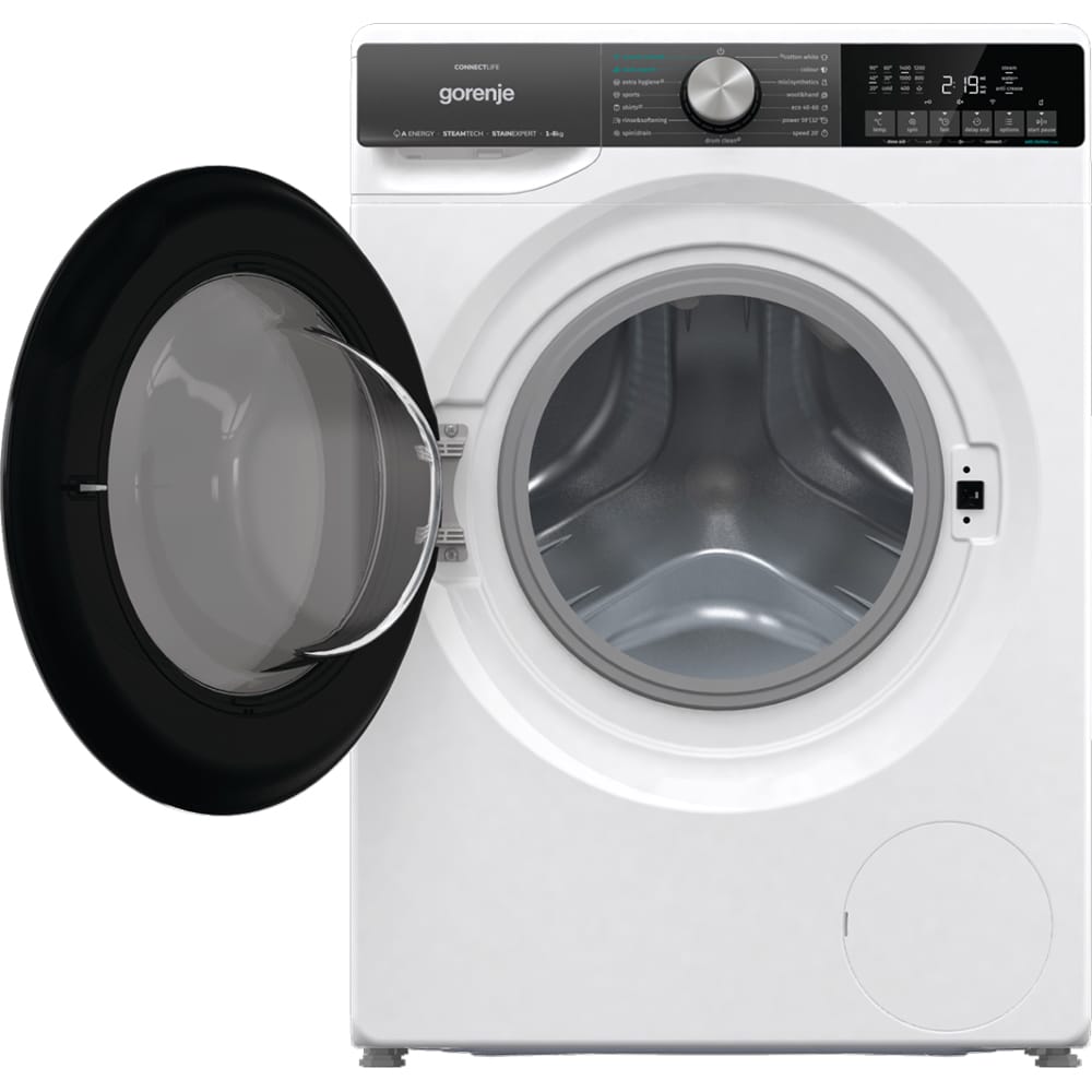 Masina de spalat rufe frontala GORENJE WNS84ATWIFI, SteamTech, 8 kg, 1400rpm, Clasa A, alb