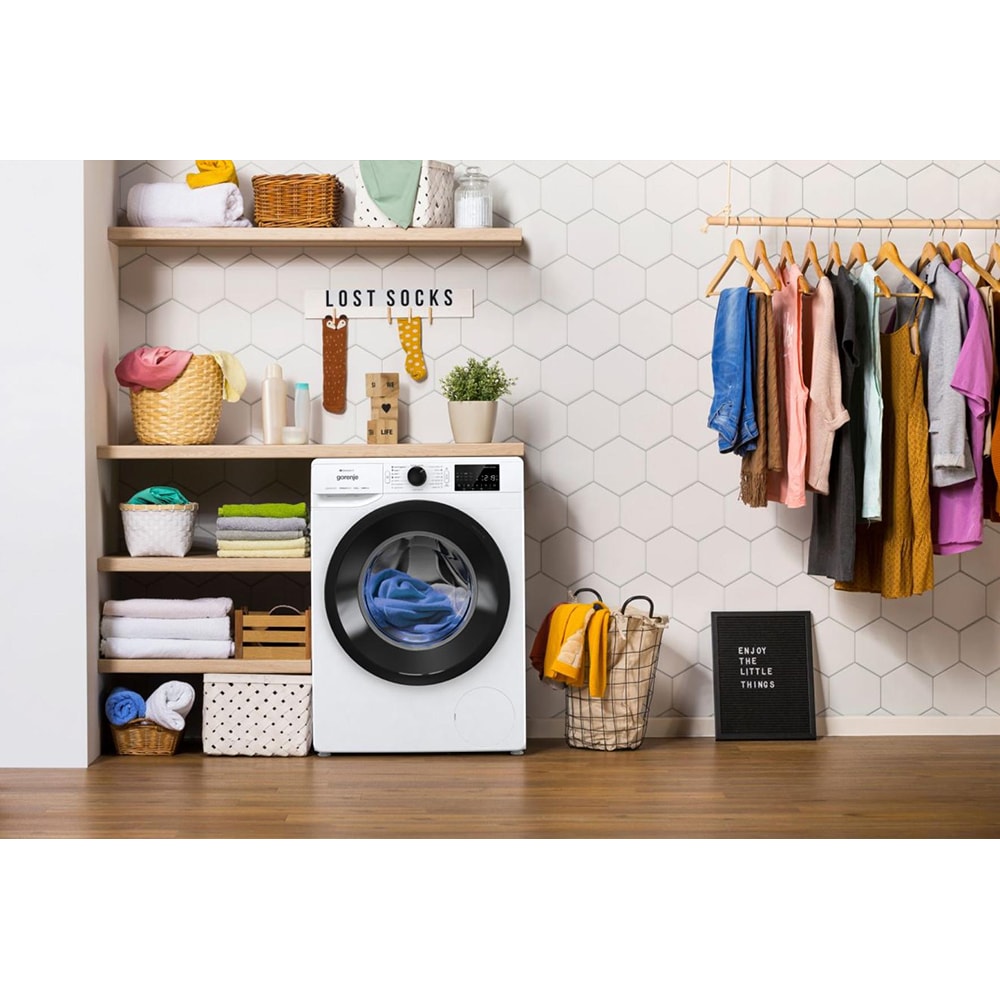 Masina de spalat rufe frontala GORENJE WPNEI94A1SWIFI, SteamTech, 9 kg, 1400rpm, Clasa A, Wi-Fi, alb
