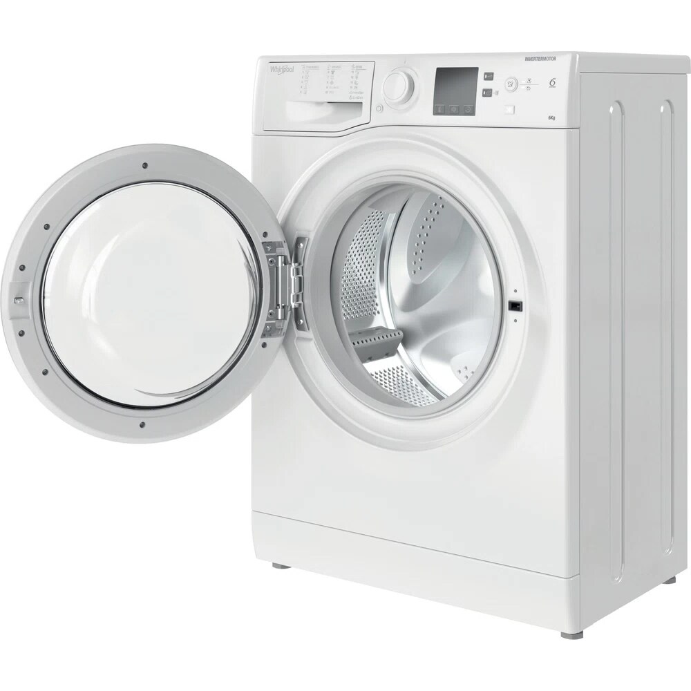 Masina de spalat rufe frontala slim WHIRLPOOL WRBSS 6249 W EU, 6th Sense, 6 kg, 1200rpm, Clasa C, alb