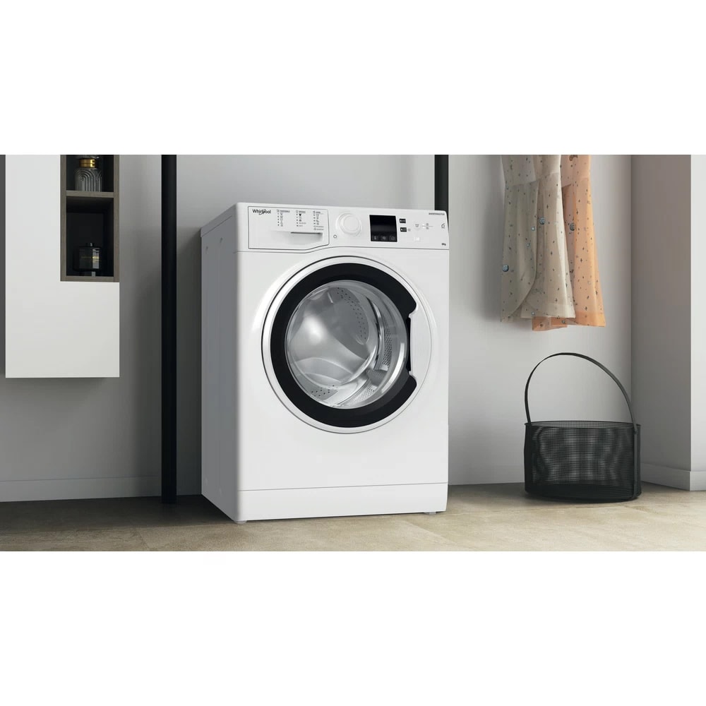 Masina de spalat rufe frontala slim WHIRLPOOL WRBSS 6249 W EU, 6th Sense, 6 kg, 1200rpm, Clasa C, alb