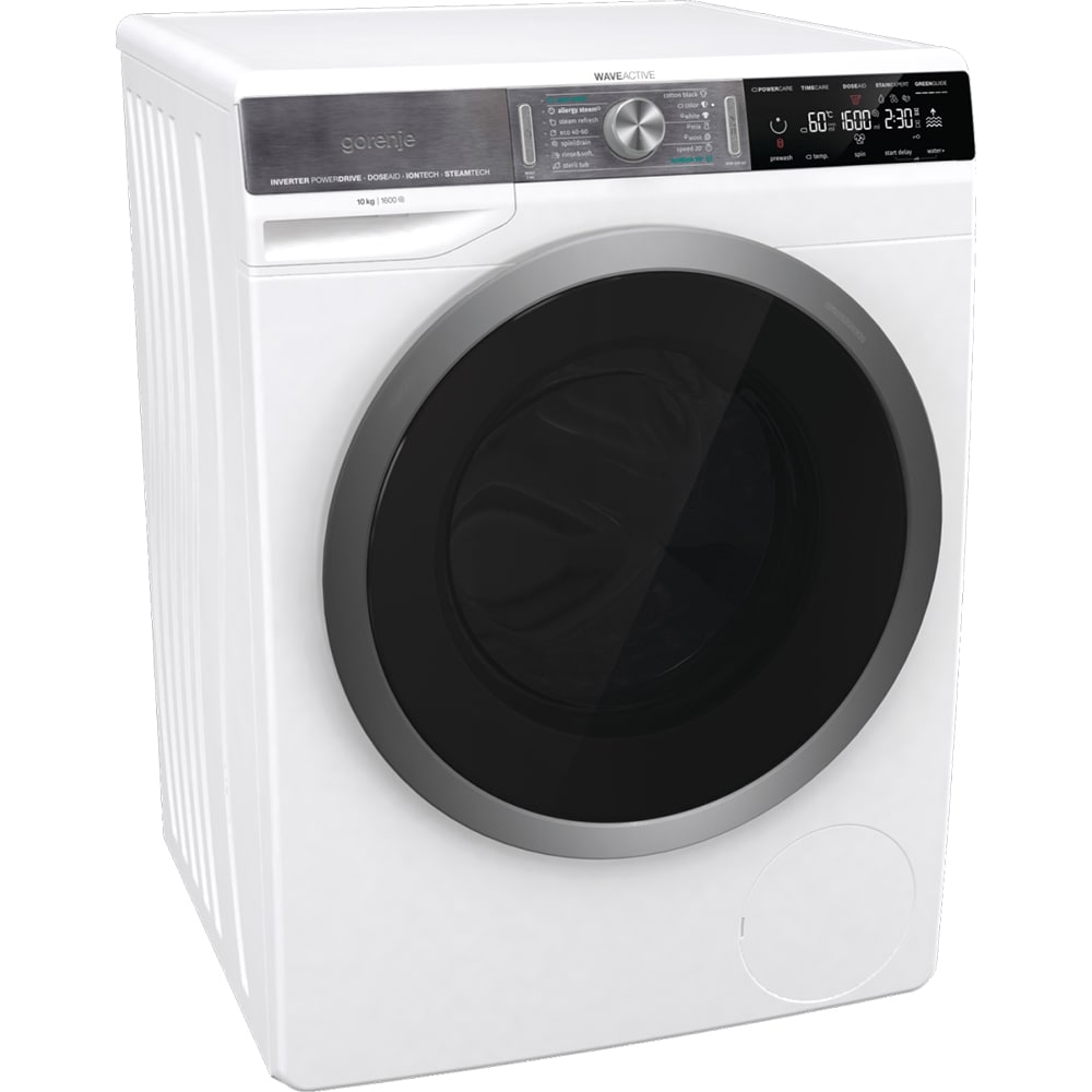 Masina de spalat rufe frontala GORENJE WS168LNST, WaveActive, IonTech, 10 kg, 1600rpm, Clasa B, alb