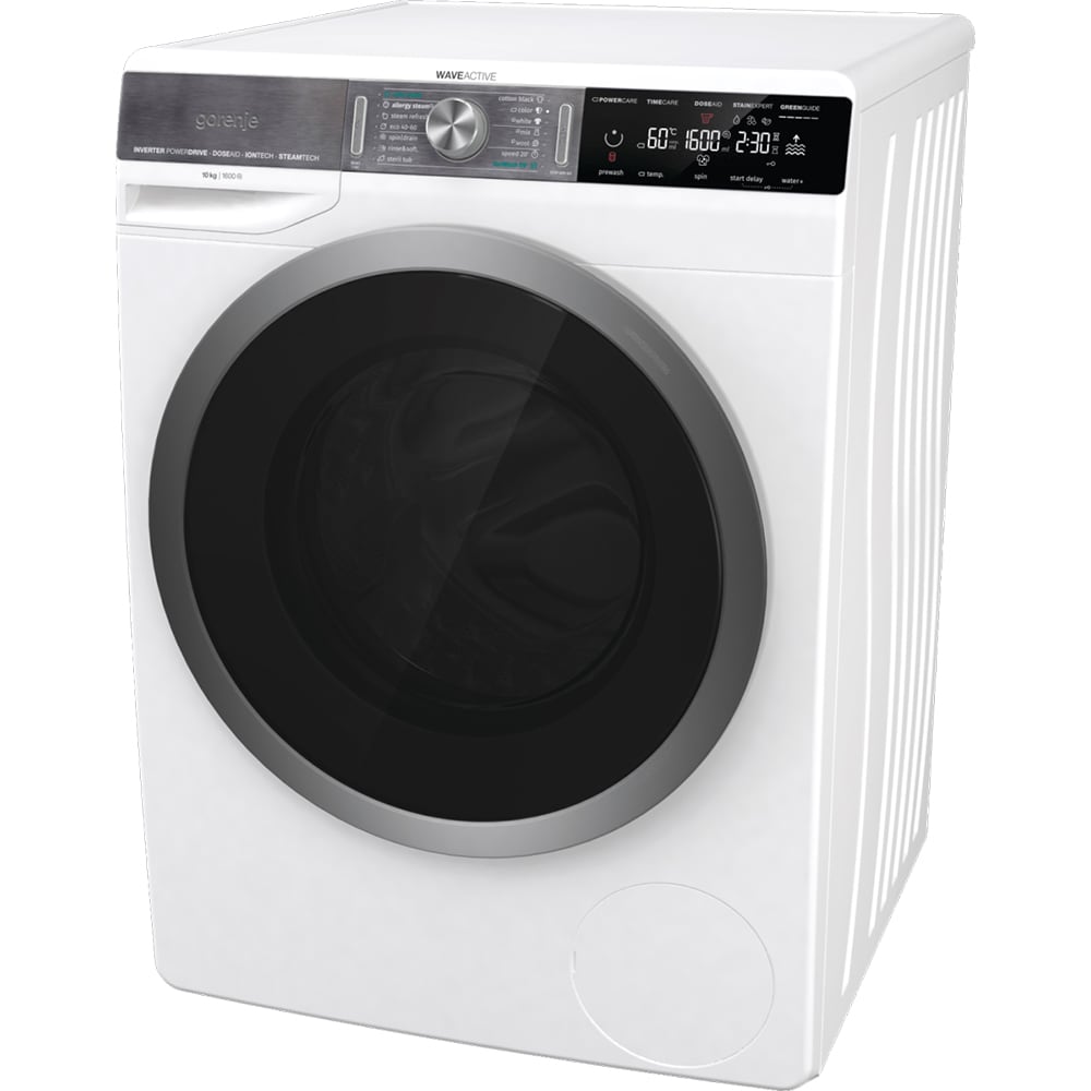 Masina de spalat rufe frontala GORENJE WS168LNST, WaveActive, IonTech, 10 kg, 1600rpm, Clasa B, alb