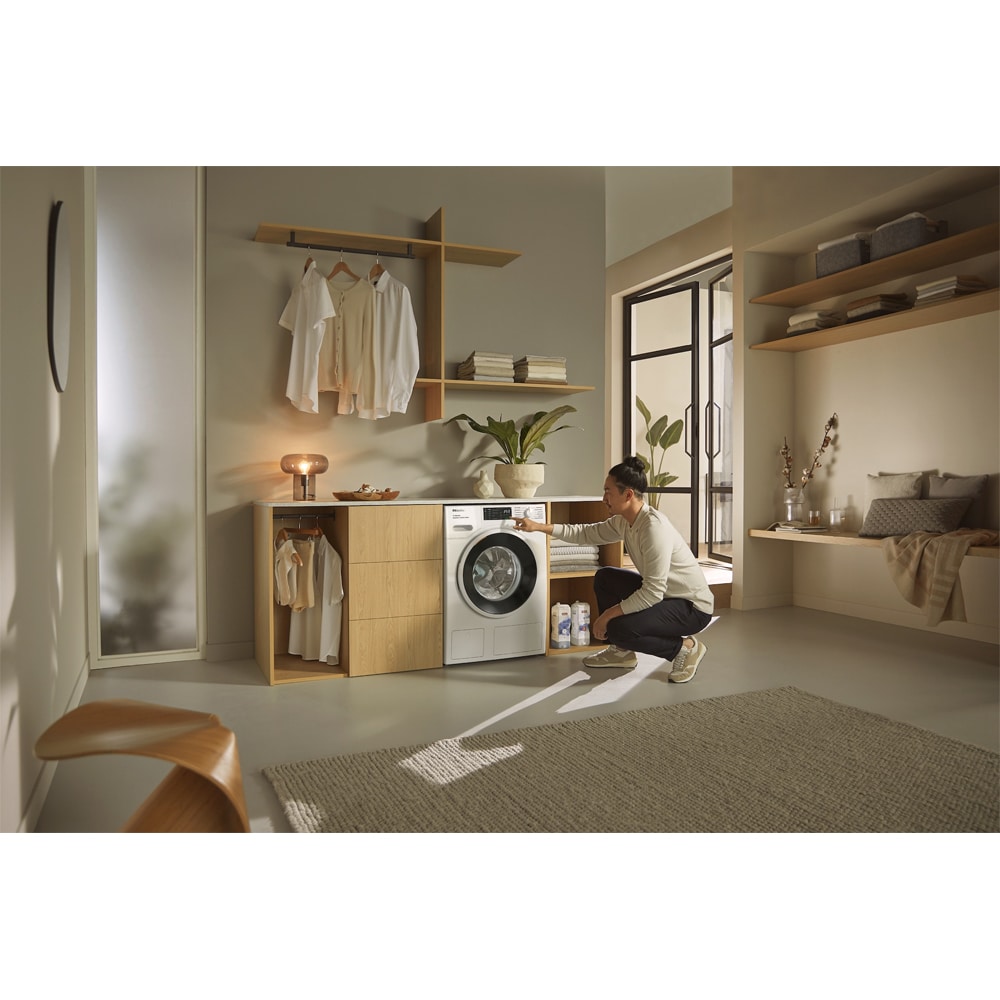 Masina de spalat rufe frontala MIELE WSG883 WCS PWash&TDos, SteamCare, 9 kg, 1400rpm, Clasa A, Wi-Fi, alb