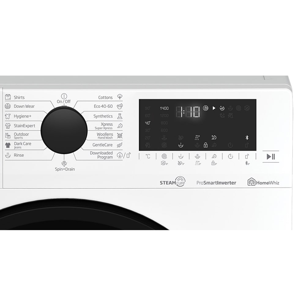 Masina de spalat rufe frontala slim BEKO WUE7726XWST, SteamCure, 7 kg, 1400rpm, Clasa B, alb