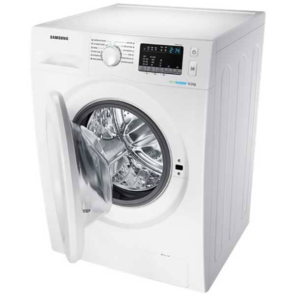 Masina de spalat rufe frontala SAMSUNG WW60J4060LW, EcoBubble, 6kg, 1000rpm, Clasa A+++, alb
