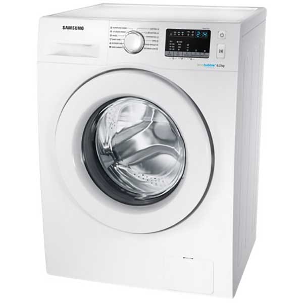 Masina de spalat rufe frontala SAMSUNG WW60J4060LW, EcoBubble, 6kg, 1000rpm, Clasa A+++, alb