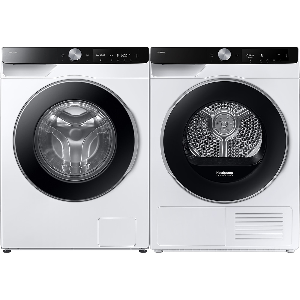 Masina de spalat rufe frontala SAMSUNG WW90DG6U25LKU4, AI Control, AI Ecobubble, 9 kg, 1400rpm, Clasa A, alb