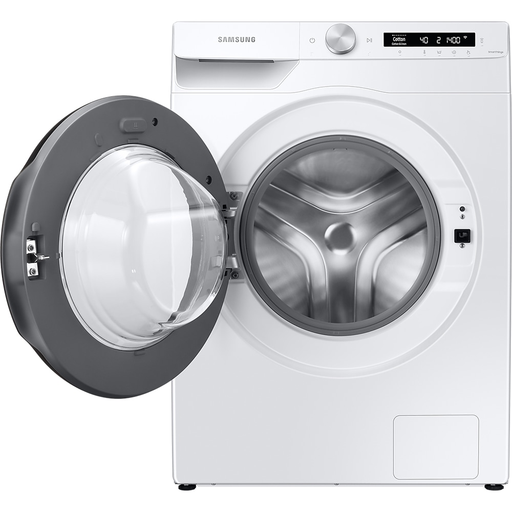 Masina de spalat rufe frontala SAMSUNG WW90T504DAWCS7, AI Control, Eco Bubble, 9 kg, 1400rpm, Clasa A, alb
