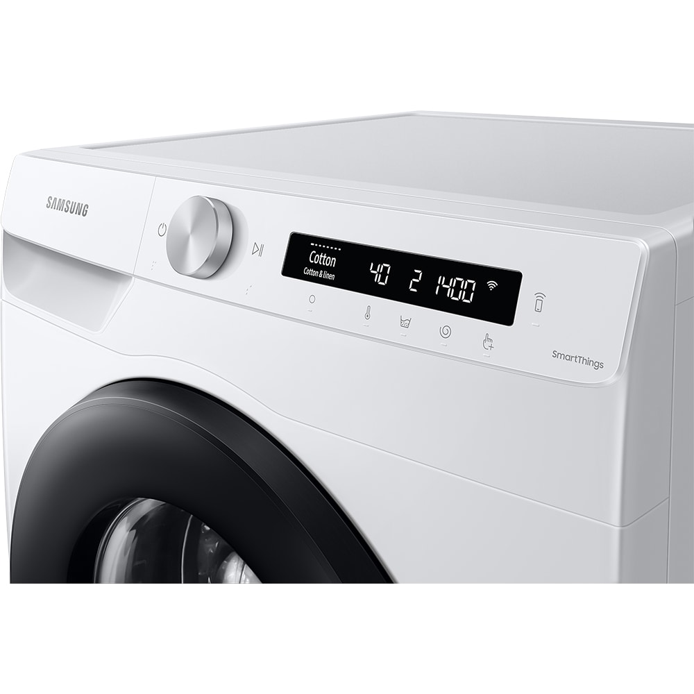 Masina de spalat rufe frontala SAMSUNG WW90T504DAWCS7, AI Control, Eco Bubble, 9 kg, 1400rpm, Clasa A, alb