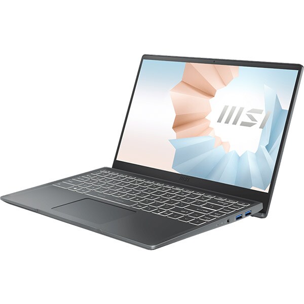 Laptop MSI Modern 14 B11MOU-649XRO, Intel Core i5-1155G7 pana la 4.5GHz, 14" Full HD, 16GB, SSD 512GB, Intel Iris Xe, Free Dos, Carbon Gray