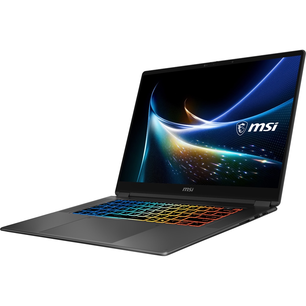 Laptop MSI Prestige N16 Flip AI+ C1XMT-228ROY, NVIDIA RTX Spark pana la 4GHz, 16" 2.8K OLED, 64GB, SSD 1TB, NVIDIA Blackwell RTX 6144-core GPU, Windows 11 Pro, Platinum Gray