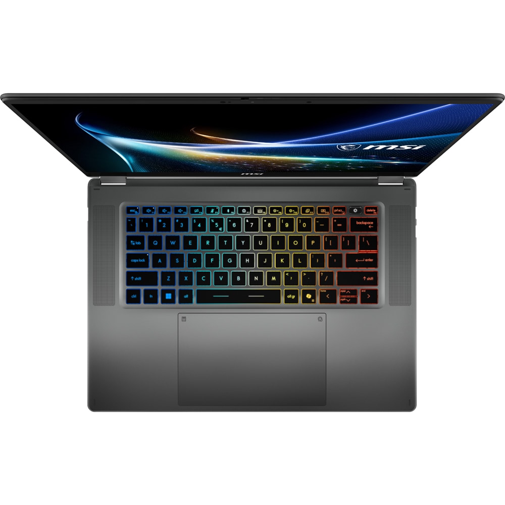Laptop MSI Prestige N16 Flip AI+ C1XMT-228ROY, NVIDIA RTX Spark pana la 4GHz, 16" 2.8K OLED, 64GB, SSD 1TB, NVIDIA Blackwell RTX 6144-core GPU, Windows 11 Pro, Platinum Gray