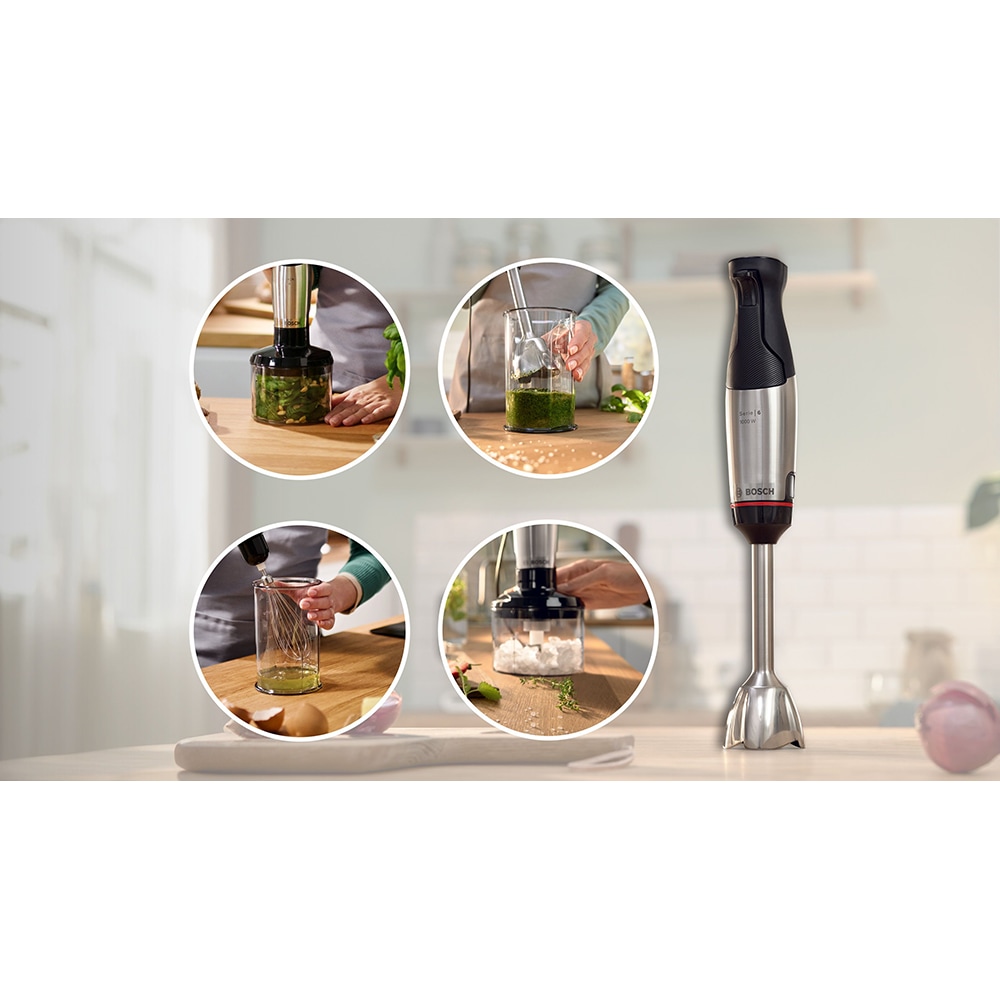 Mixer vertical BOSCH ErgoMaster Seria 6 MSM6M622, 0.5l, 1000W, viteza variabila, negru