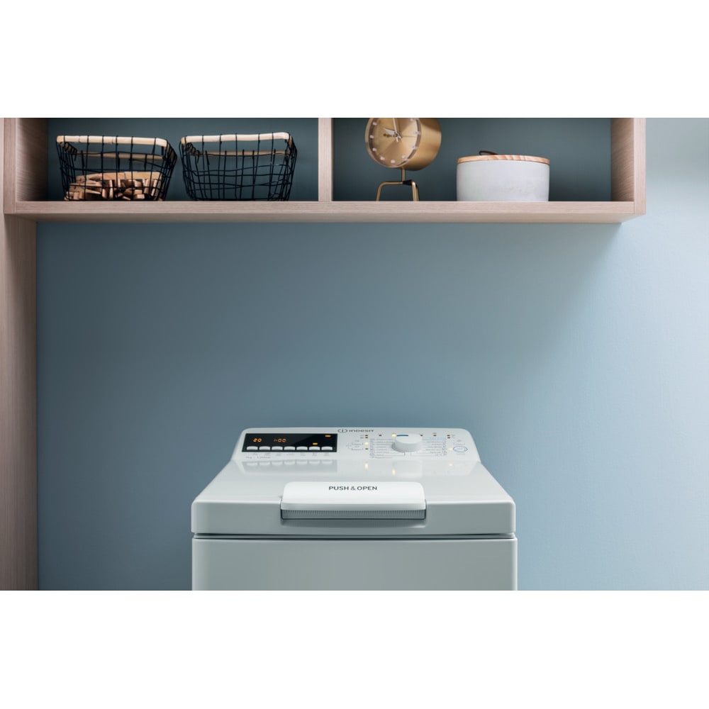 Masina de spalat rufe verticala INDESIT BTW B7220P EU/N, 7 kg, 1200rpm, Clasa E, alb