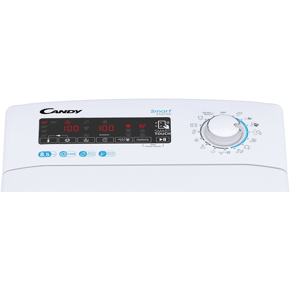 Masina de spalat rufe verticala CANDY CSTG 285TME/1-S, 8.5 kg, 1200rpm, Clasa B, alb