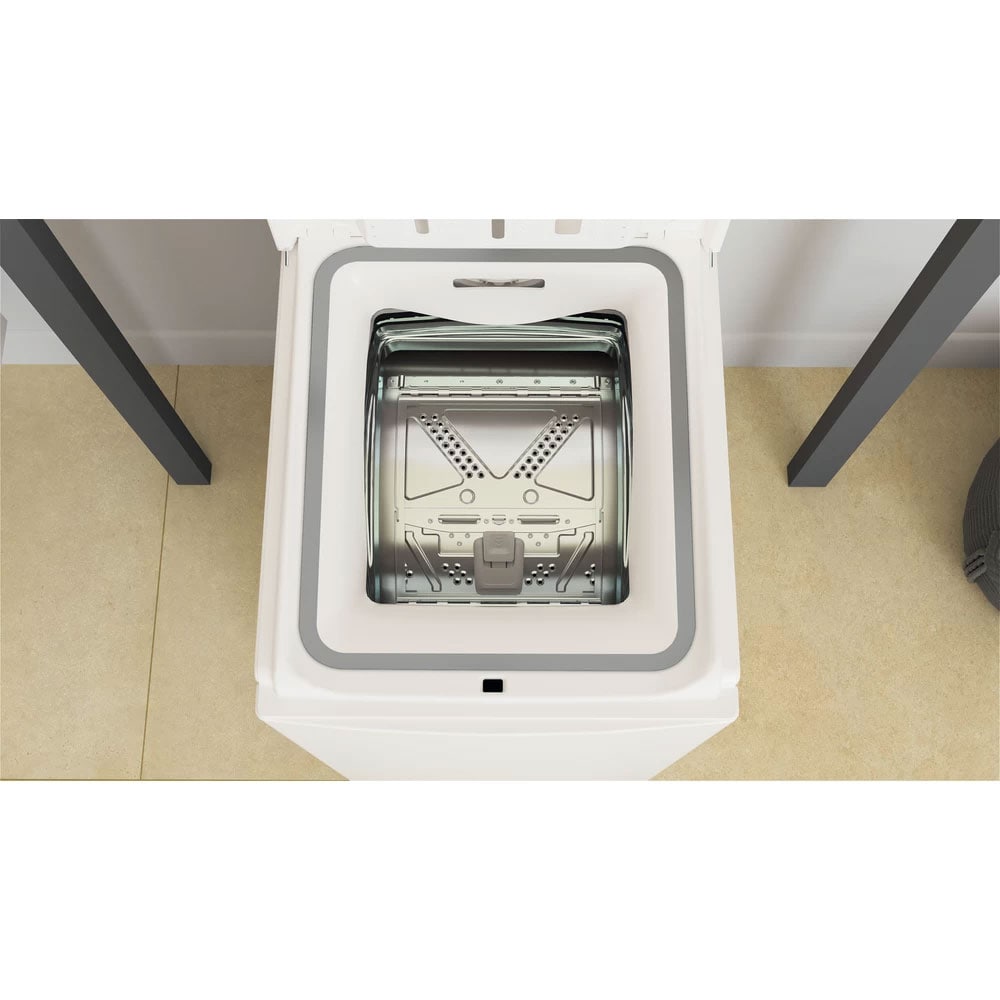 Masina de spalat rufe verticala WHIRLPOOL TDLR 6040L EU/N, 6th Sense, 6 kg, 1000rpm, Clasa C, alb