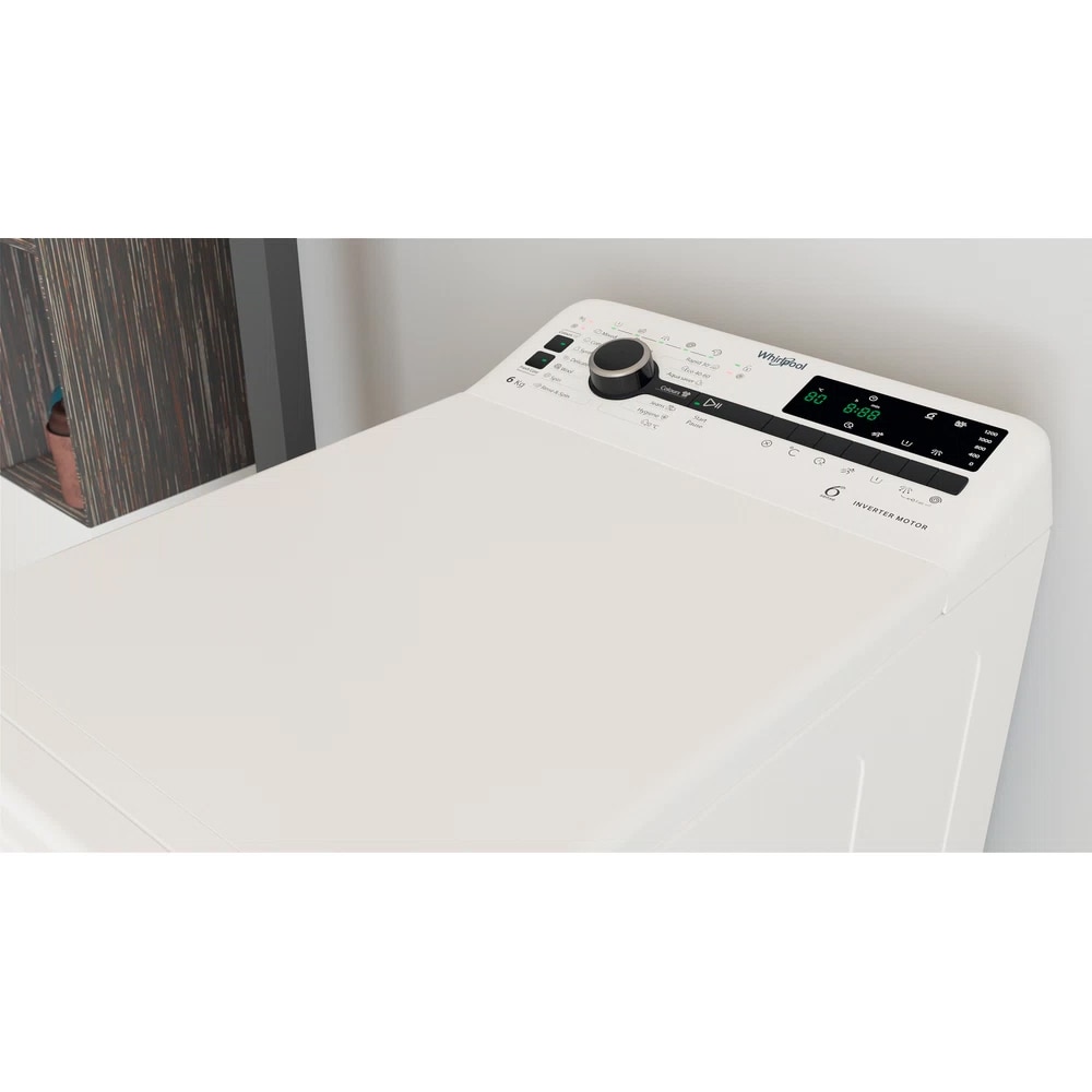 Masina de spalat rufe verticala WHIRLPOOL TDLRB 6241BS EU-N, 6th Sense, 6 kg, 1200rpm, Clasa C, alb