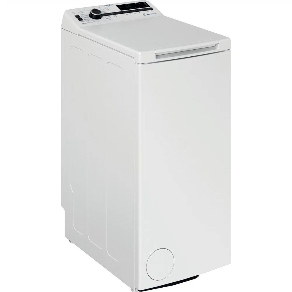 Masina de spalat rufe verticala WHIRLPOOL TDLRB 7232BS EU, 6th Sense, 7 kg, 1200rpm, Clasa D, alb