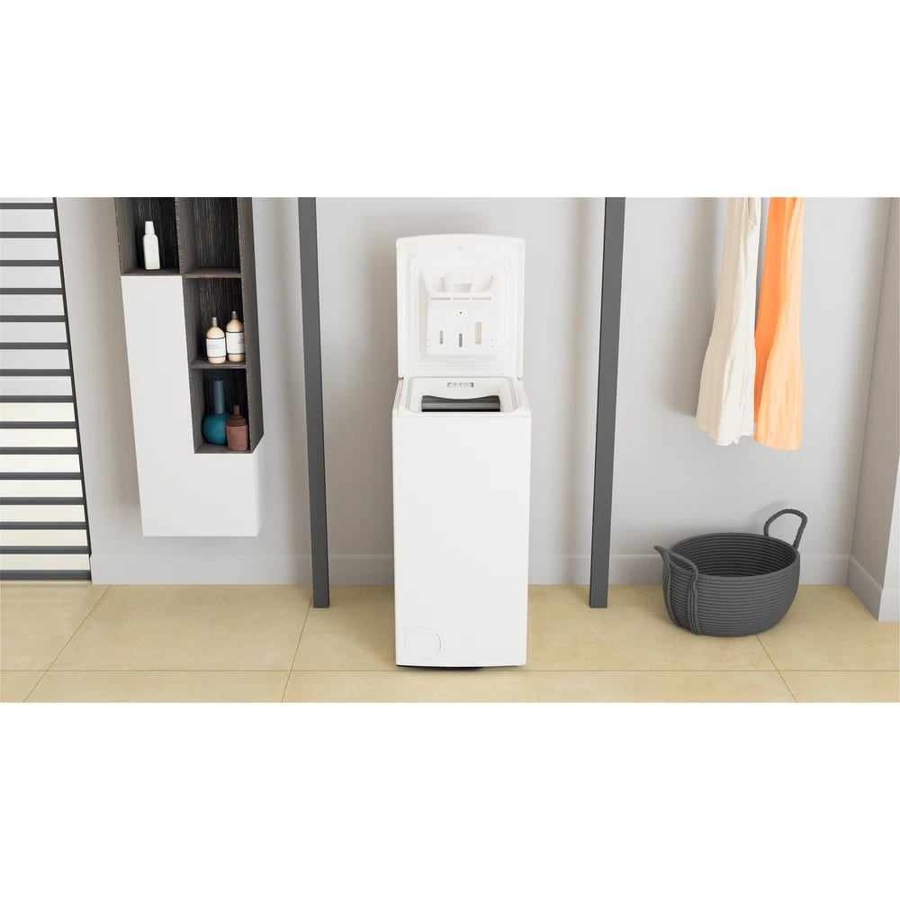 Masina de spalat rufe verticala WHIRLPOOL TDLRB 7232BS EU, 6th Sense, 7 kg, 1200rpm, Clasa D, alb