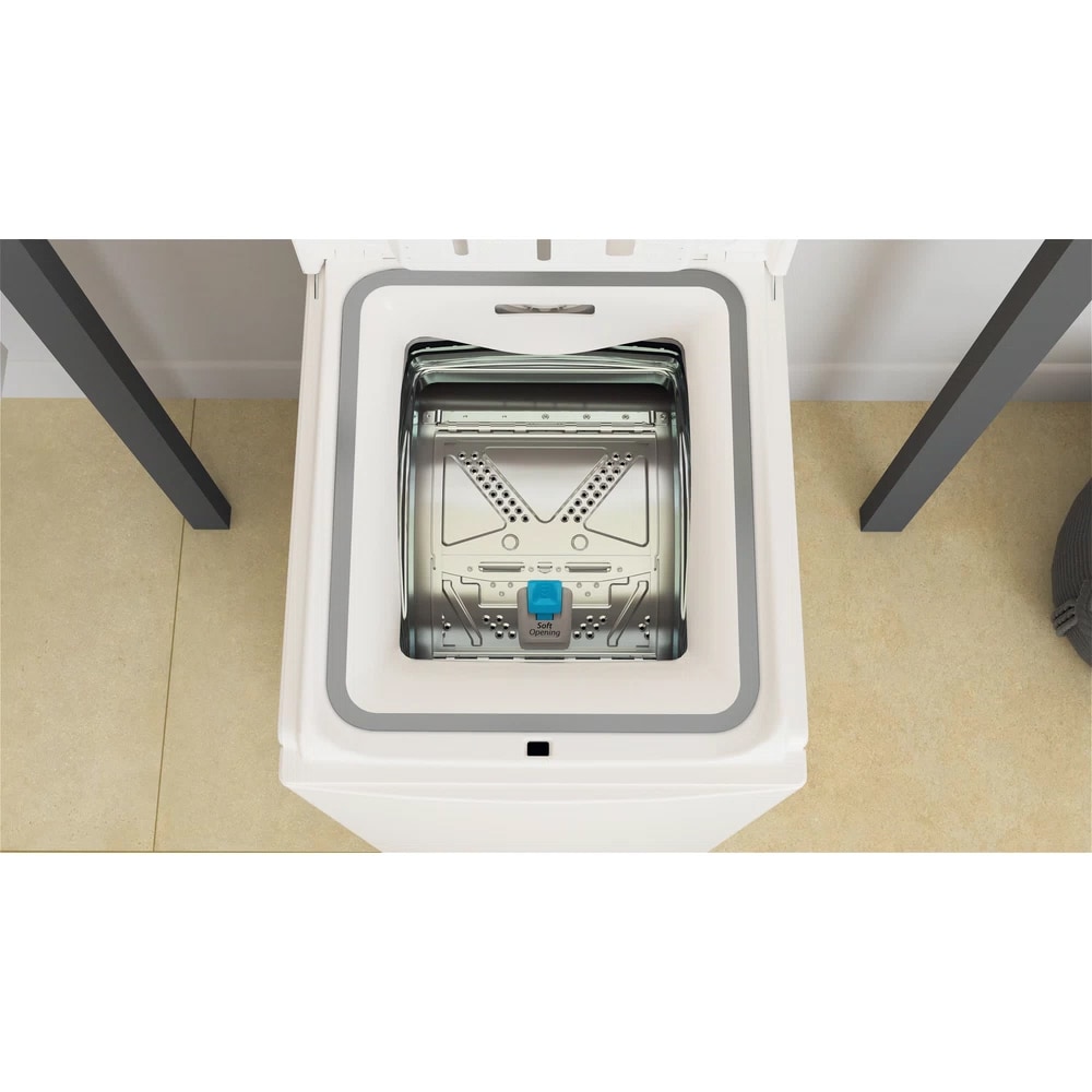 Masina de spalat rufe verticala WHIRLPOOL TDLRB 7232BS EU, 6th Sense, 7 kg, 1200rpm, Clasa D, alb