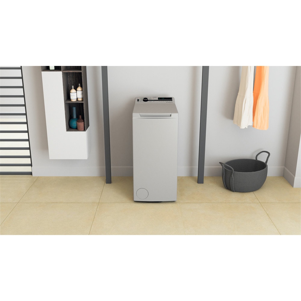 Masina de spalat rufe verticala WHIRLPOOL TDLRS 7232BS EU, 6th Sense, 7 kg, 1200rpm, Clasa D, argintiu