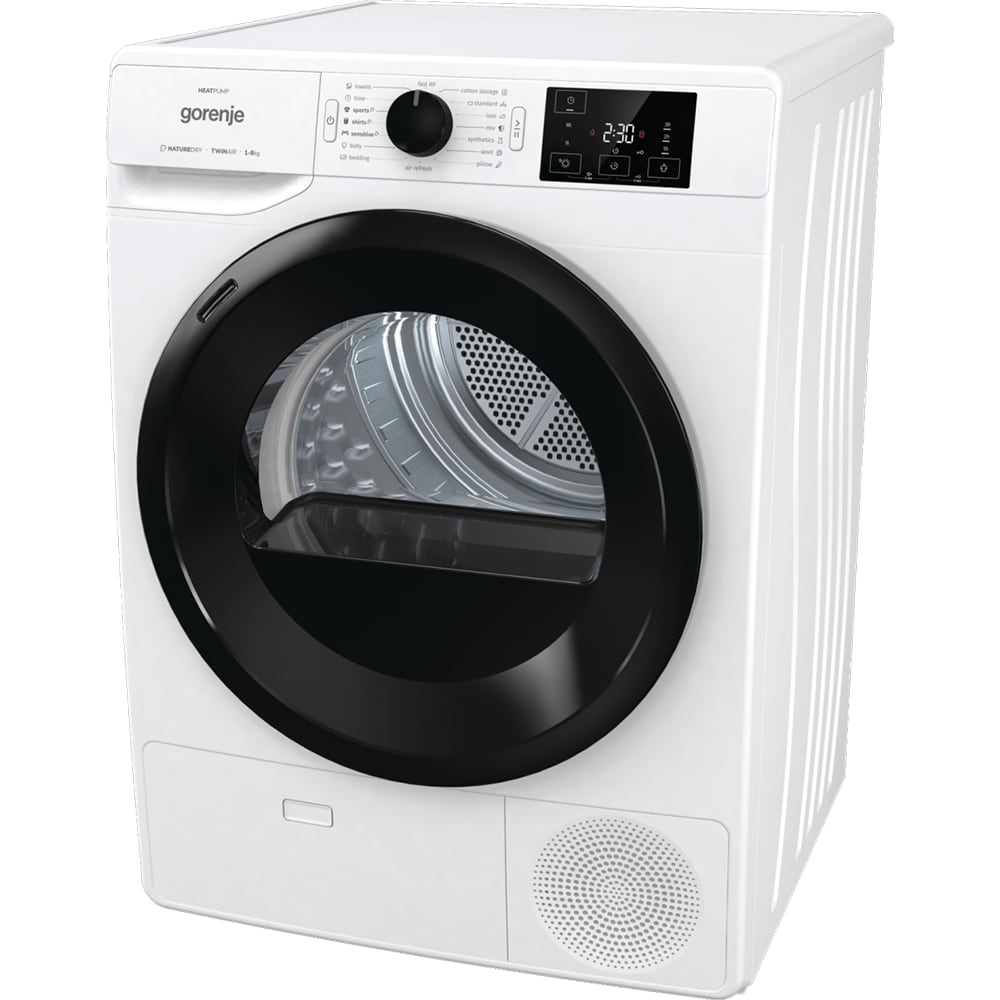 Uscator de rufe GORENJE D2NE82/GN, Pompa de caldura, 8 kg, 16 programe, Clasa A++, alb