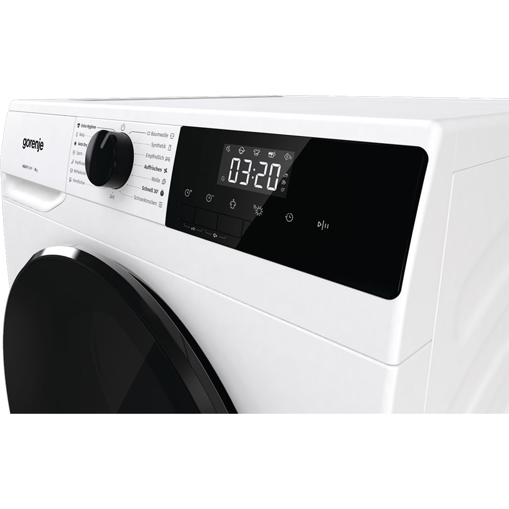 Uscator de rufe GORENJE DHNA92, Pompa de caldura, 9 kg, 15 programe, Clasa D, alb