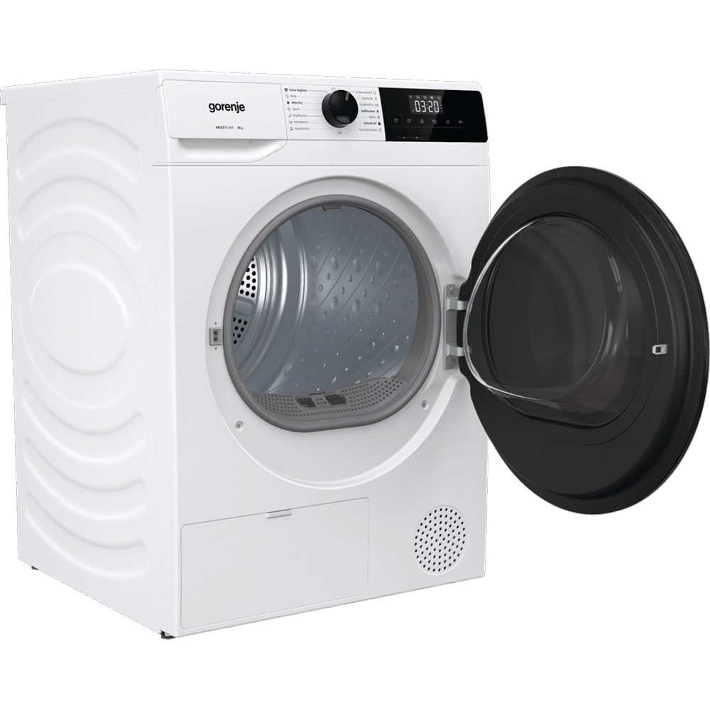 Uscator de rufe GORENJE DHNA92, Pompa de caldura, 9 kg, 15 programe, Clasa D, alb