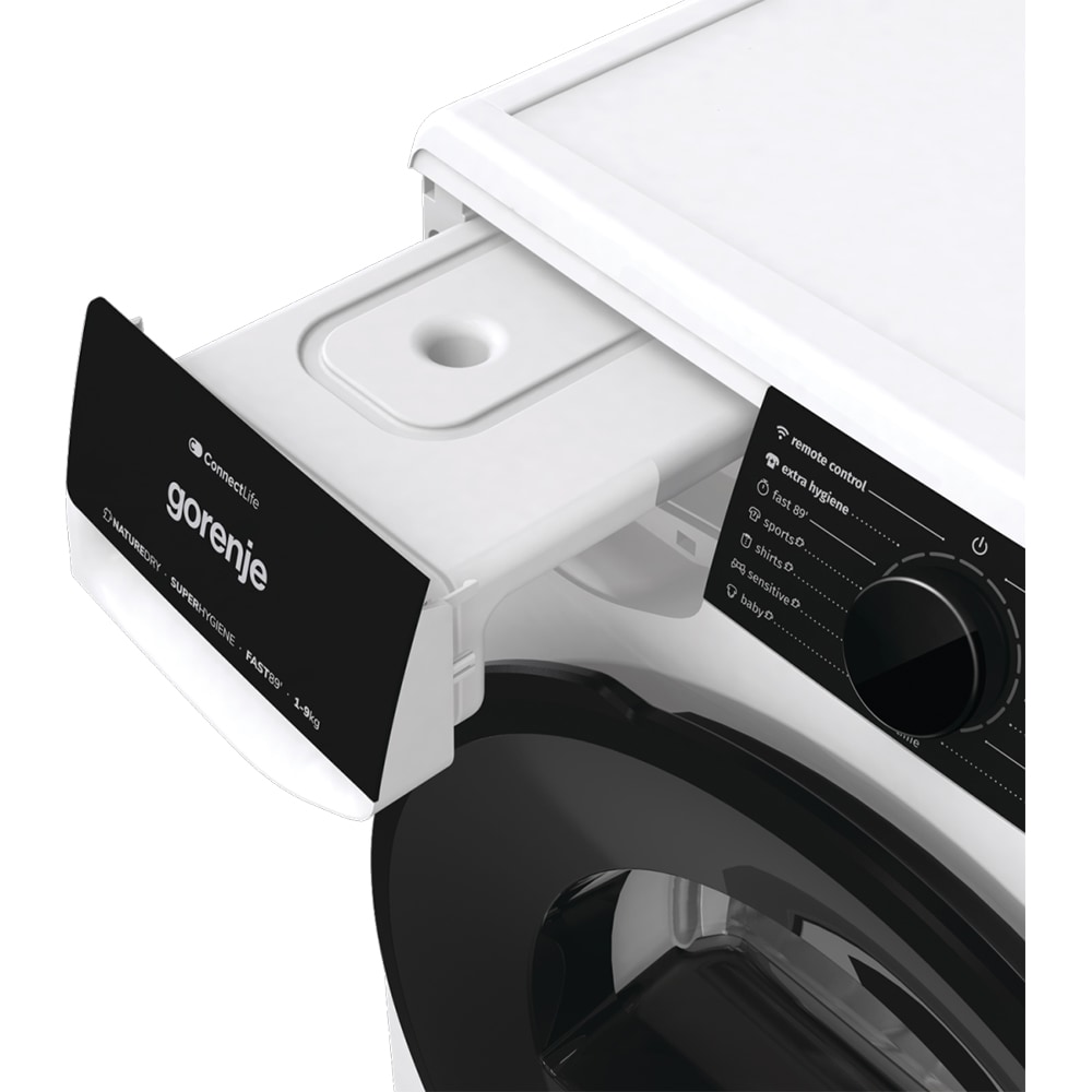Uscator de rufe GORENJE DPNA92WIFI, Pompa de caldura, 9 kg, 15 programe, Clasa D, Wi-Fi, alb