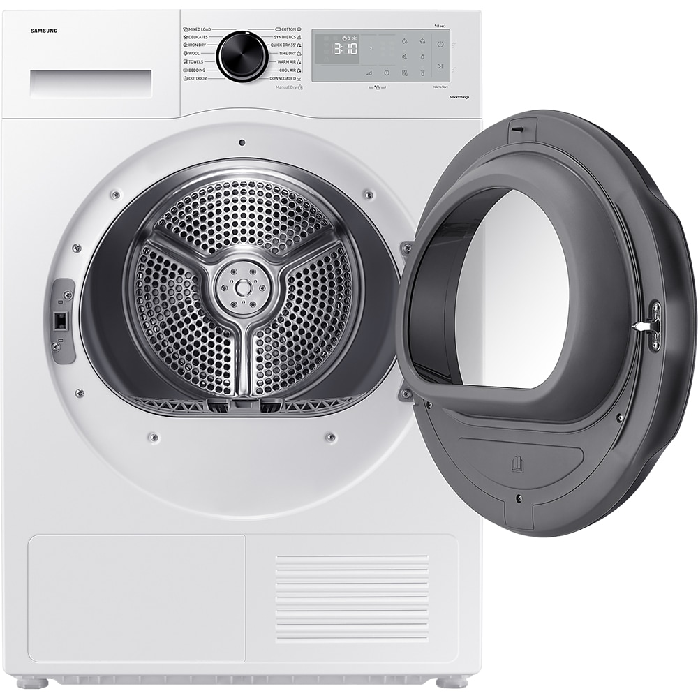 Uscator de rufe SAMSUNG DV80CGC0B0AHLE, Pompa de caldura, AI Control, 8 kg, 14 programe, Clasa A++, alb