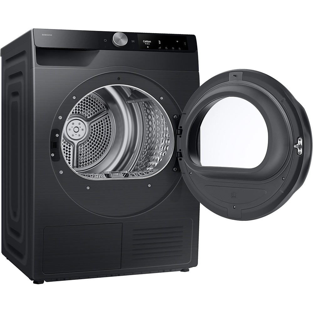 Uscator de rufe SAMSUNG DV80T6220LB/S7, AI Control, Pompa de caldura, 8 kg, 16 programe, Clasa C, negru