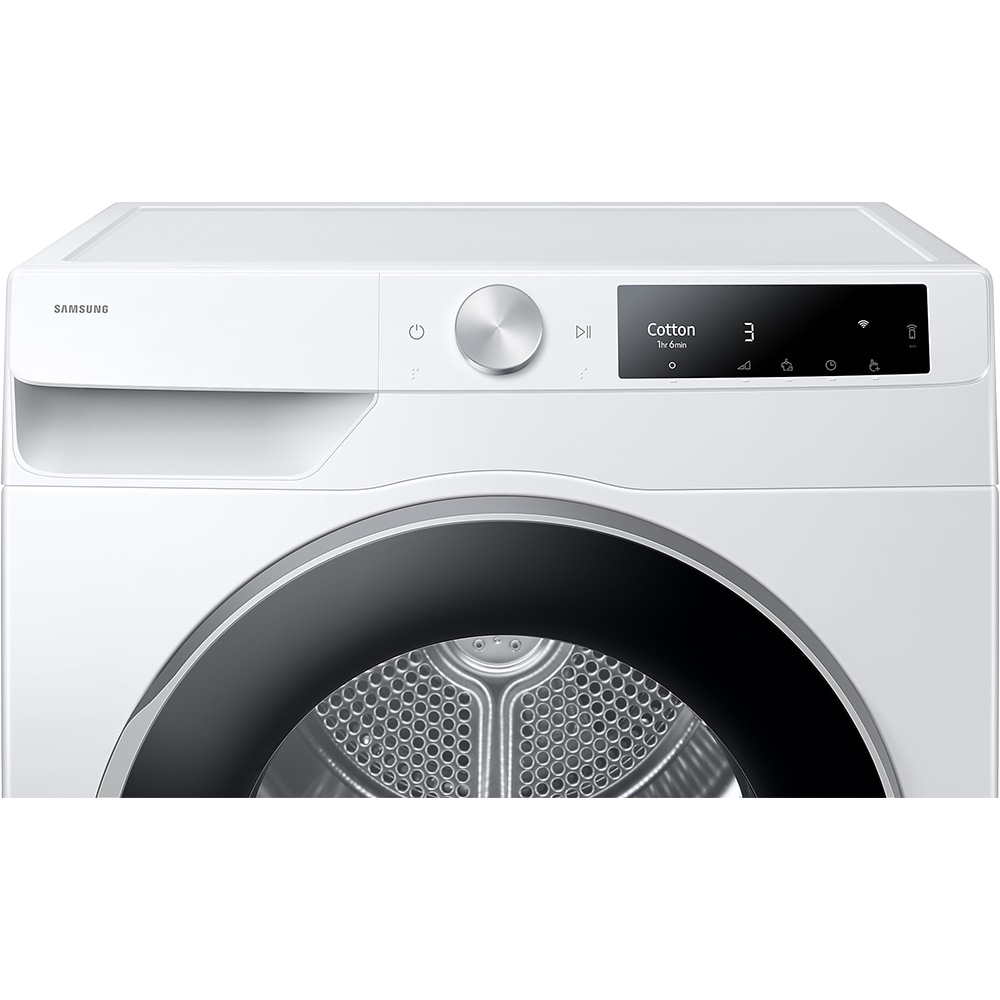 Uscator de rufe SAMSUNG DV80T6220LE/S7, AI Control, Pompa de caldura, 8 kg, 16 programe, Clasa C, alb