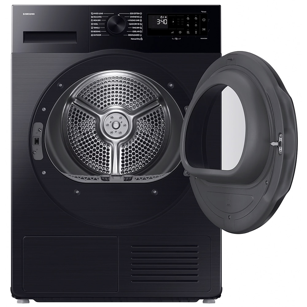 Uscator de rufe SAMSUNG DV90DG52A0ABLE, Pompa de caldura, 9 kg, 14 programe, Clasa C, Wi-Fi, negru