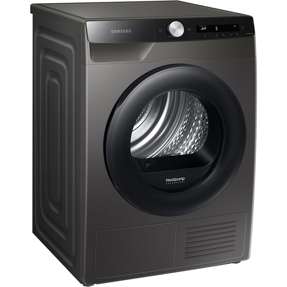 Uscator de rufe SAMSUNG DV90T5240AX, AI Control, Pompa de caldura, 9 kg, 14 programe, Clasa A+++, inox