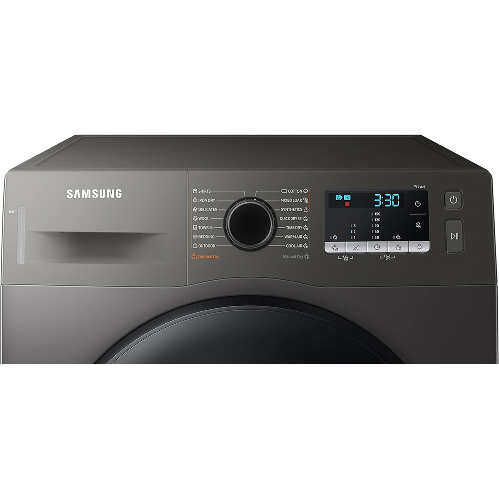 Uscator de rufe SAMSUNG DV90TA040AX/LE, Pompa de caldura, 9 kg, 14 programe, Clasa A++, inox