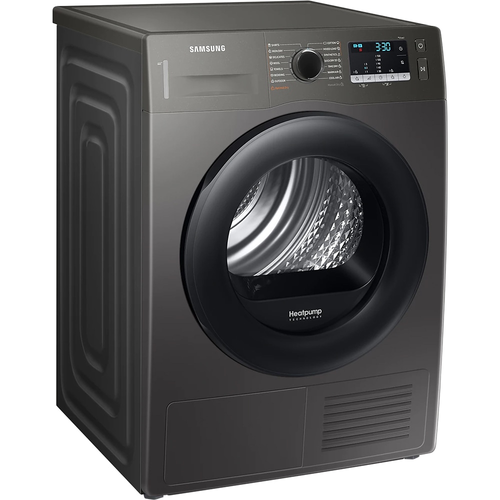 Uscator de rufe SAMSUNG DV90TA040AX/LE, Pompa de caldura, 9 kg, 14 programe, Clasa A++, inox