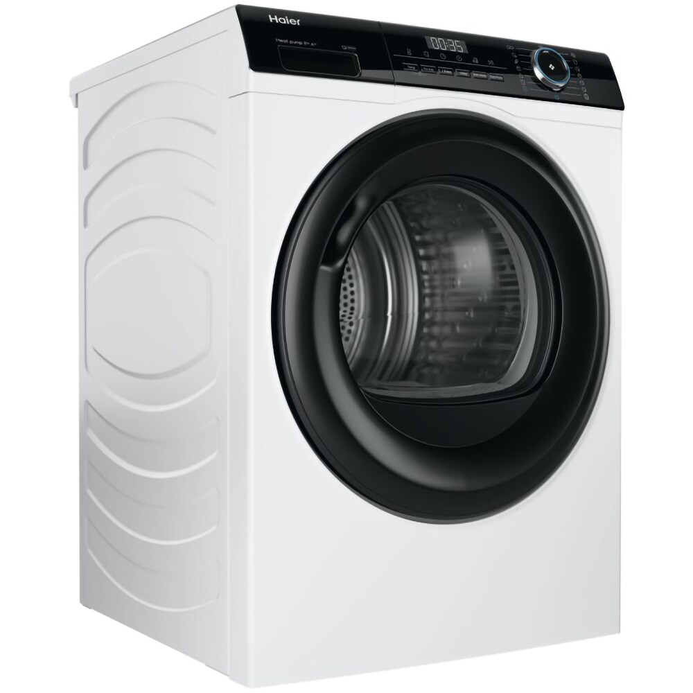 Uscator de rufe HAIER HD80-A2939, Pompa de caldura, 8 kg, 15 programe, Clasa A++, alb