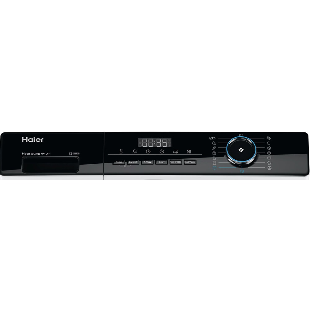 Uscator de rufe HAIER HD90-A2939-S, Pompa de caldura, 9 kg, 15 programe, Clasa E, alb