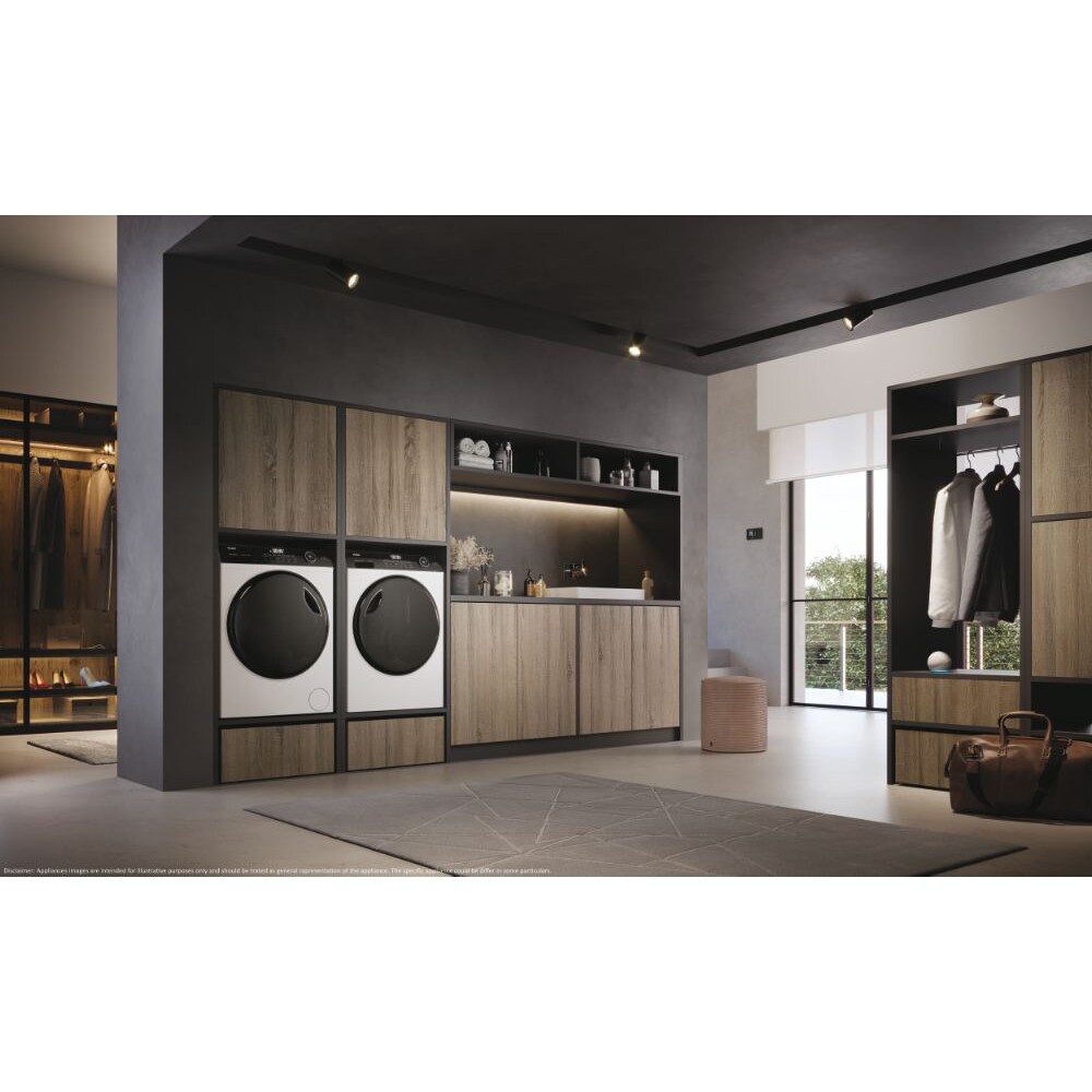 Uscator de rufe HAIER I-Pro Series 5 HD90-A2959, Pompa de caldura, 9 kg, 12 programe, Clasa A++, alb