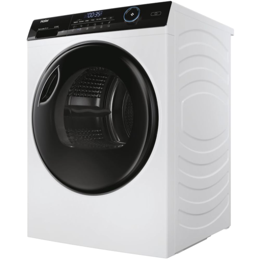 Uscator de rufe HAIER I-Pro Series 5 HD90-A2959, Pompa de caldura, 9 kg, 12 programe, Clasa A++, alb