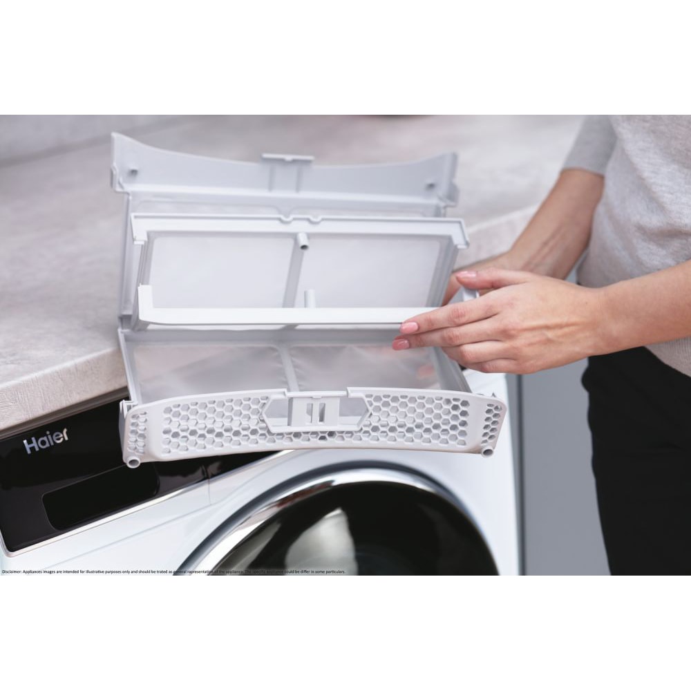 Uscator de rufe HAIER I-Pro Series 5 HD90-A2959, Pompa de caldura, 9 kg, 12 programe, Clasa A++, alb