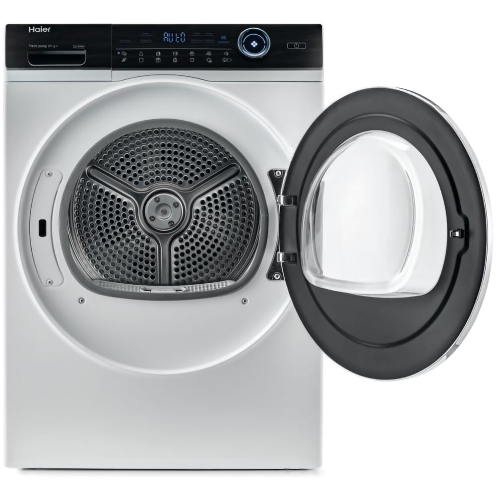 Uscator de rufe HAIER HD90-A3979-S, Pompa de caldura, 9 kg, 14 programe, Clasa A+++, alb