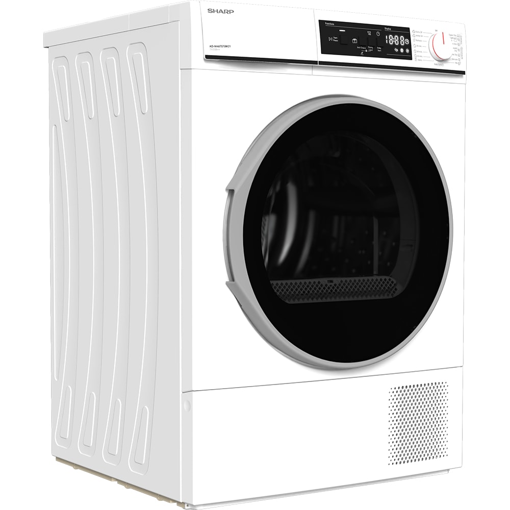 Uscator de rufe SHARP KD-NHA7S7GW21-EE, Pompa de caldura, 7 kg, 15 programe, Clasa A++, alb
