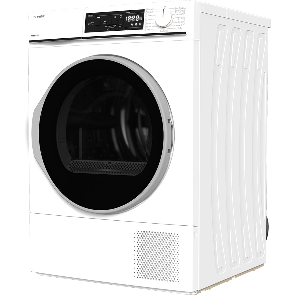 Uscator de rufe SHARP KD-NHA7S7GW21-EE, Pompa de caldura, 7 kg, 15 programe, Clasa A++, alb