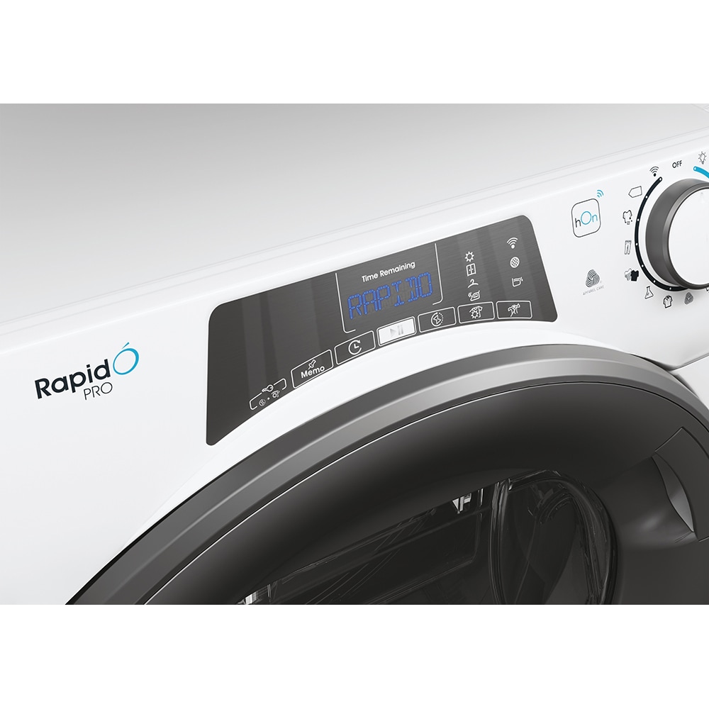 Uscator de rufe CANDY Rapido Pro RPE H9A2TRE-S, Pompa de caldura, 9 kg, 14 programe, Clasa E, Wi-Fi, alb