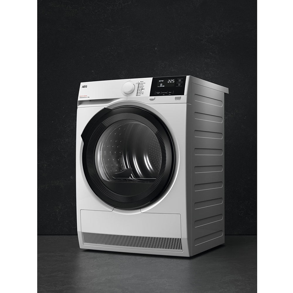 Uscator de rufe AEG TR819P4E, AbsoluteCare, Pompa de caldura, 9kg, 10 programe, Clasa D, alb