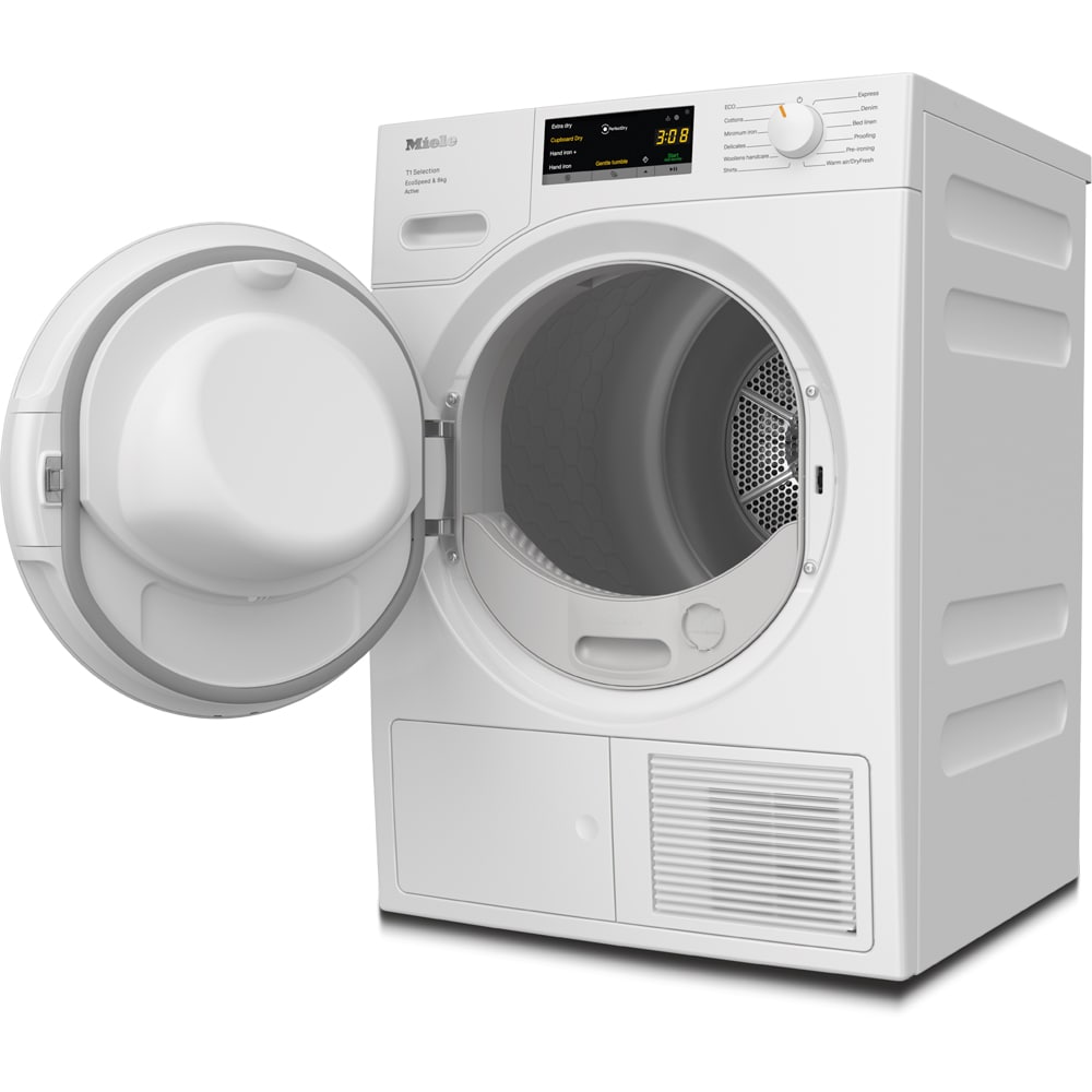 Uscator de rufe MIELE TSA 523 WP Active, Pompa de caldura, 8 kg, 12 programe, Clasa C, alb