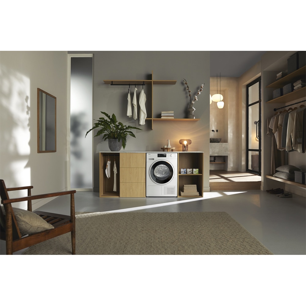 Uscator de rufe MIELE TSH 783 WP EcoSpeed, Pompa de caldura, 9 kg, 12 programe, Clasa C, Wi-Fi, alb